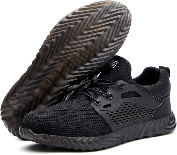 AONETIGER Men's Women's Safety Working Ultralight Shoes Industrial & Construction Anti-Puncture Breathable Steel Toes Shoes - 3