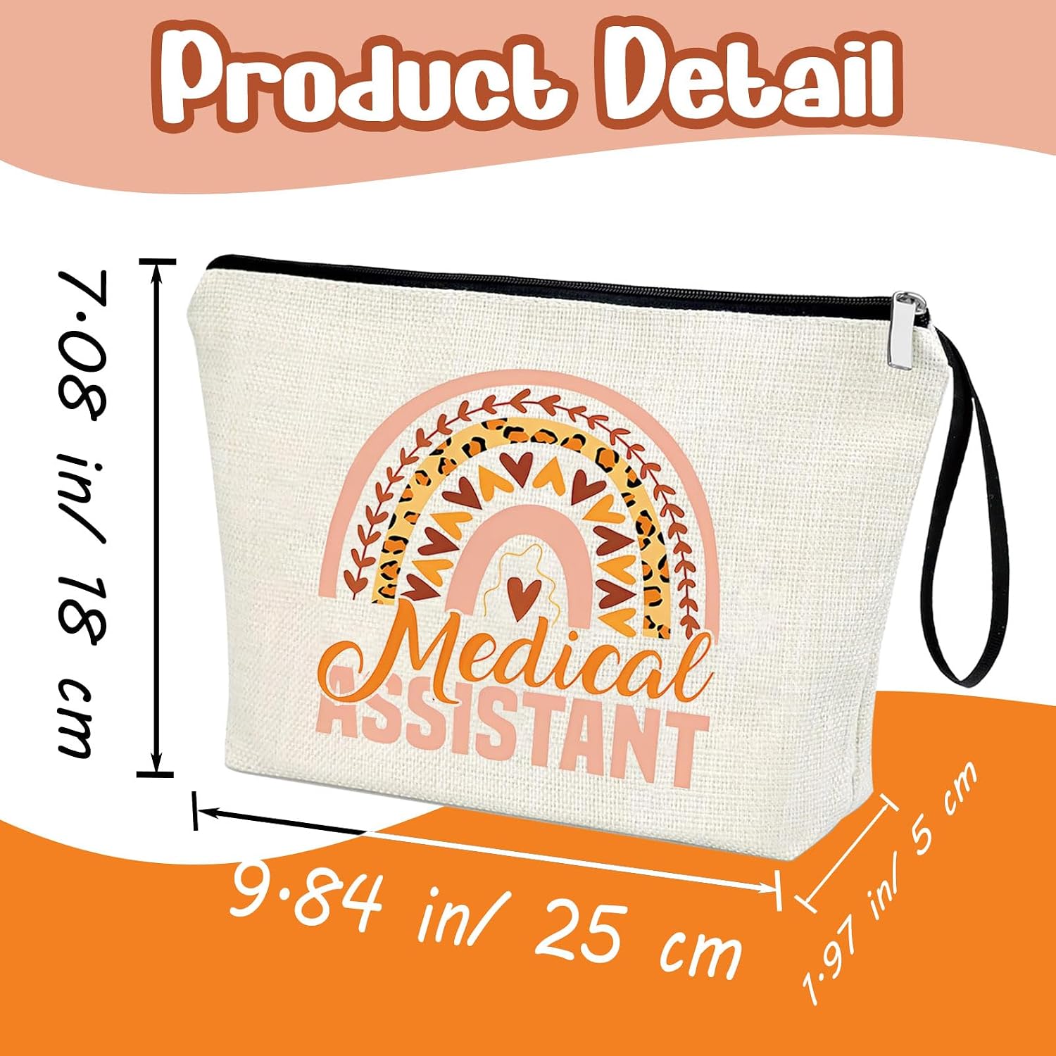 Medical Assistant Gifts MA Present Medical Assistant Week Makeup Bag Travel Zipper Pouch CMA Nurse Clinical Specialized Medical Assistant Appreciation Christmas New Year Valentine Gifts