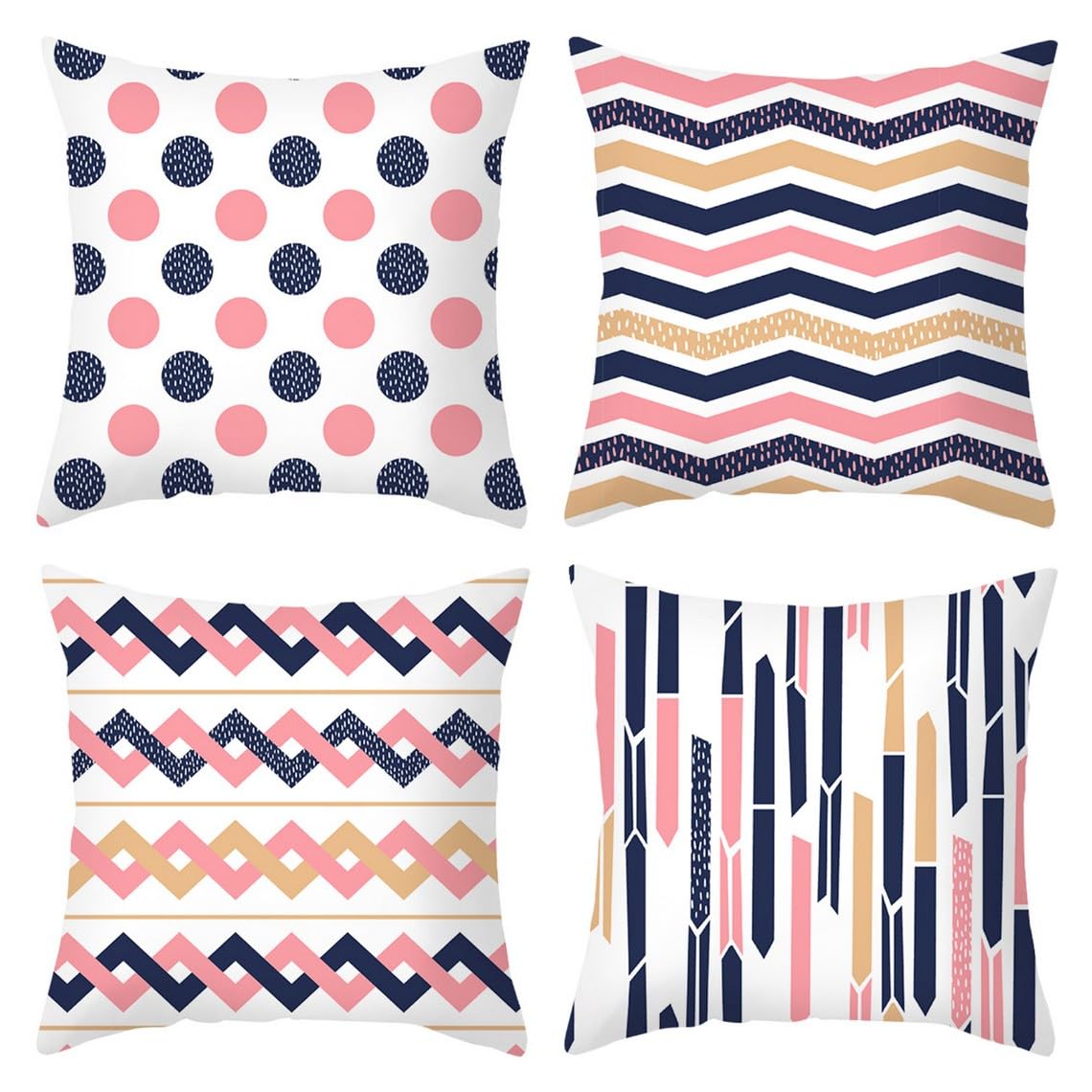 Housse de coussin extérieur imperméable CEVAN pour sublimer vos soirées terrasses et salons, 4Pcs