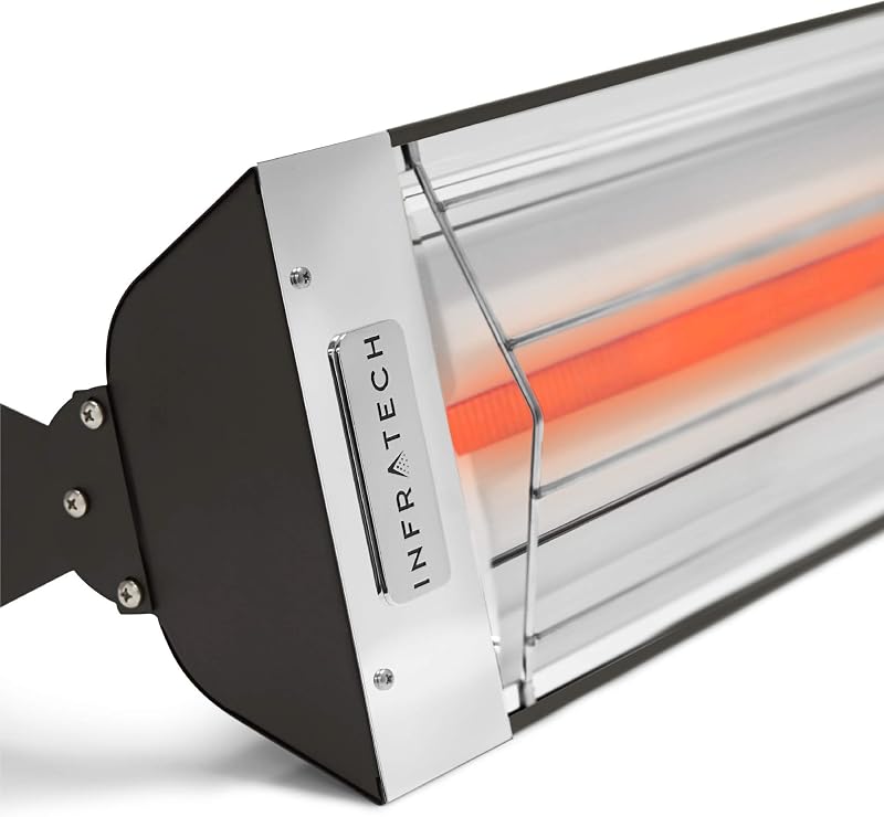 Infratech W-4024 BL Stainless Steel Fixture Single Element Electric Patio Heater 61.25" Long, 4000 Watt, 240 Volts, Black Finish image 2
