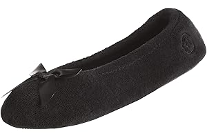 Women's Classic Terry Ballerina Slippers with Rubber Sole: Comfort and Style Combined