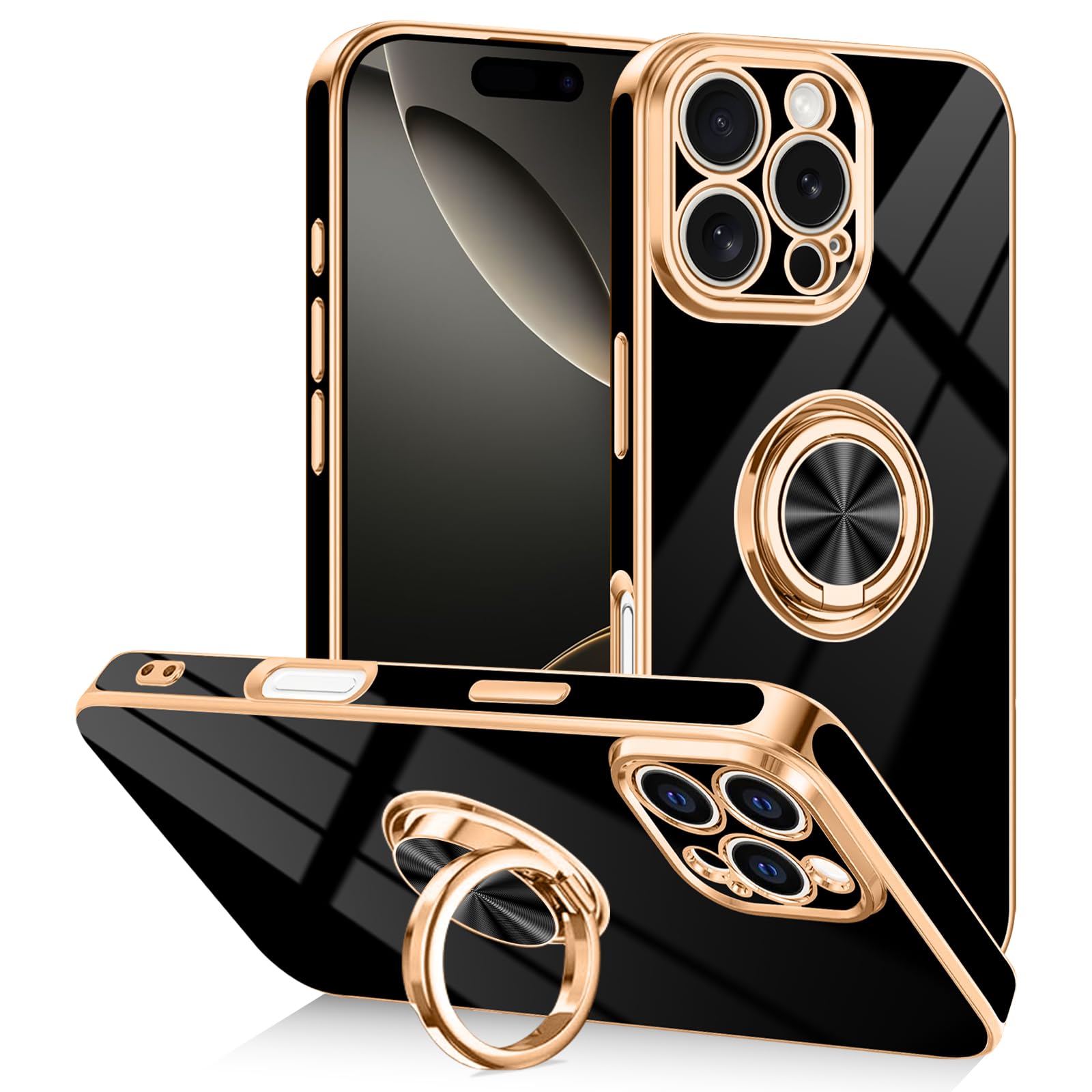 Coque iPhone 16 Pro pour trajets en voiture avec bague de support intégrée - 8