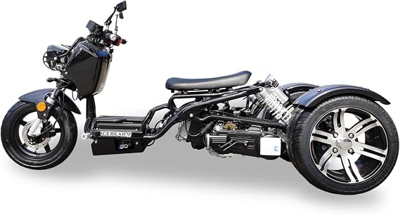 150CC Mean Dog Trike | 3-Wheel Motorcycle, ICEBEAR Ruckus PST150-19N, Featuring A Low Center of Gravity and Responsive Steering, Ample LEGROOM