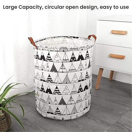 Miniatura 3 de Nictemaw Cesta de almacenamiento grande para lavadora portátil, cesta plegable de lona con revestimiento de polietileno impermeable para niños y