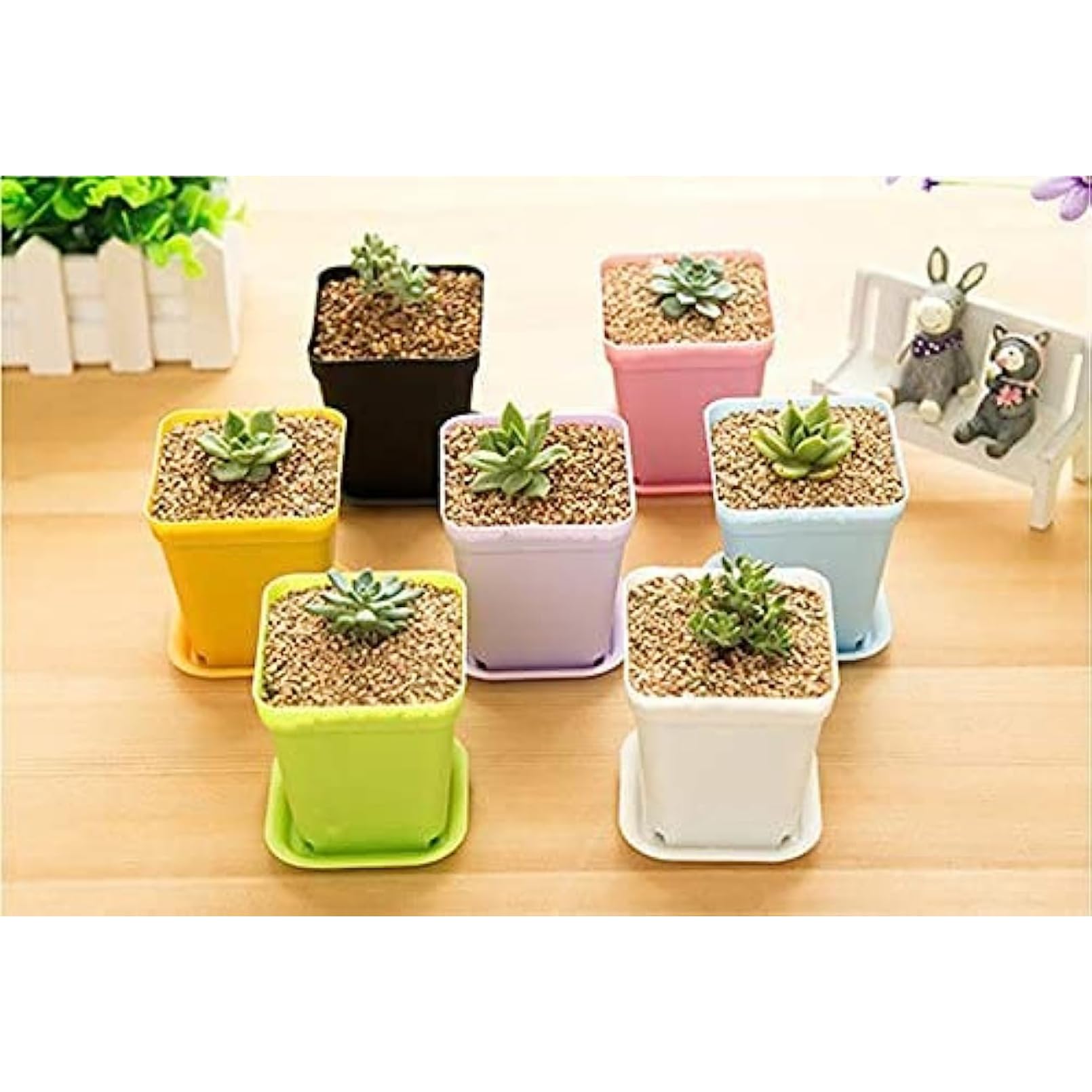 カラフルなトレイキャンディポット