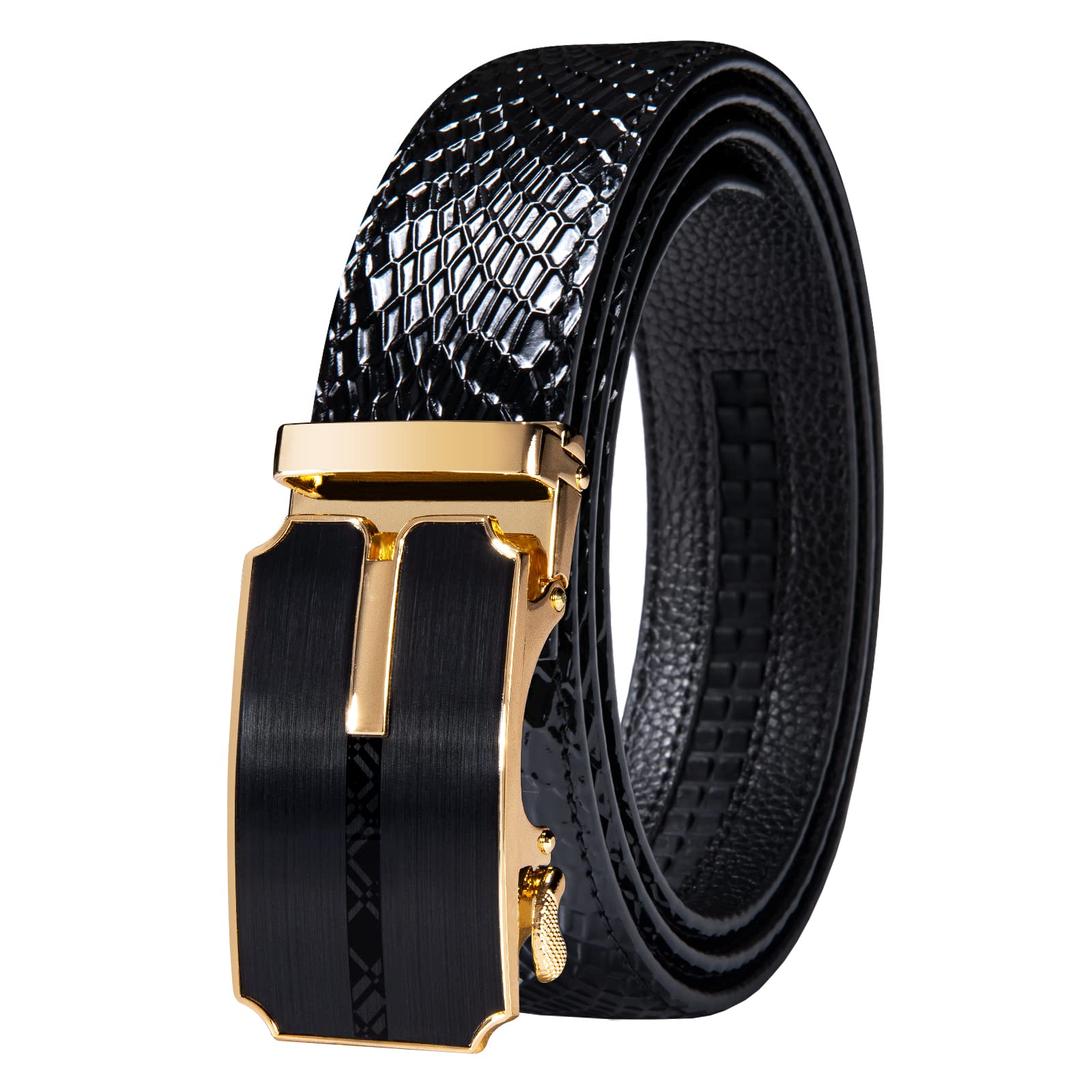 Slide Adjustable Genuine Leather Belt Men Dress Casual Trim-to-Fit Executive Classic Gift