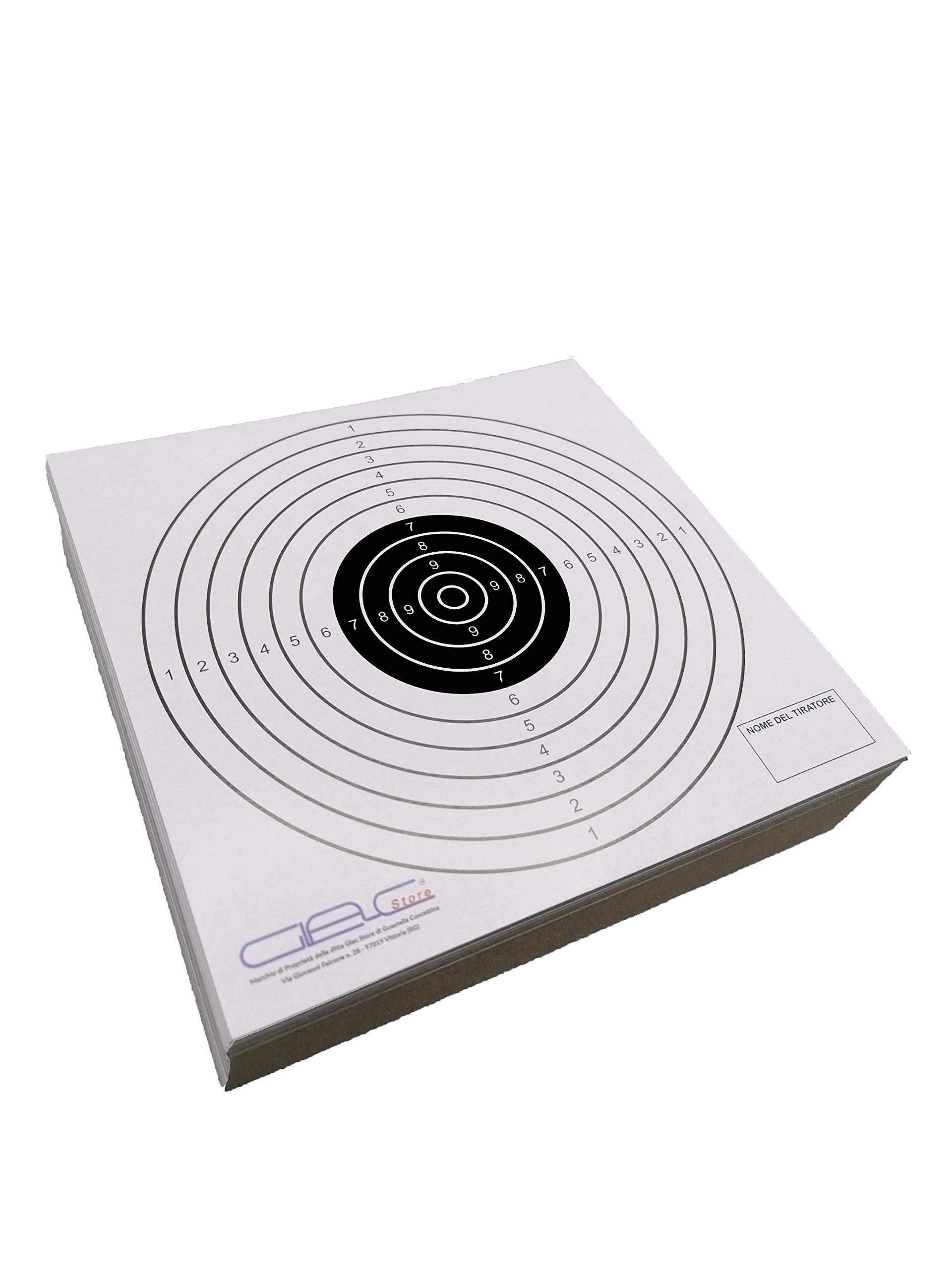 Bersagli in Cartoncino 14x14 cm Quadrato T1 Set da 25 per Gara Softair