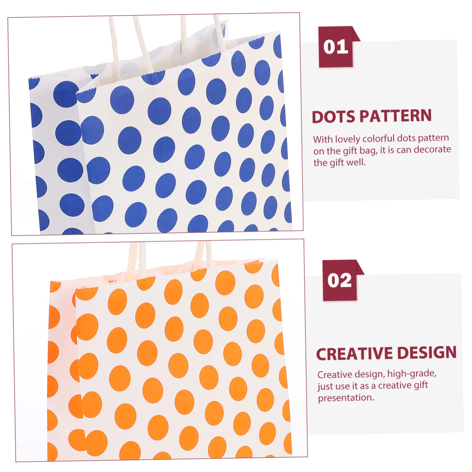 WRITWAA Pezzi Borse Kraft Sacchetti Eleganti per Confezioni Caramelle e Regali Design Resistente e Speciali