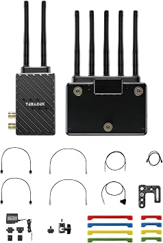 Teradek Bolt 6 LT 750 Wireless Transmitter and Receiver Deluxe Kit, Video Transmission System with Zero-Delay and 10-Bit HD Video, 3G-SDI/HDMI, Up to 4Kp30 / 1080p60, 750FT Range (Gold Mount)