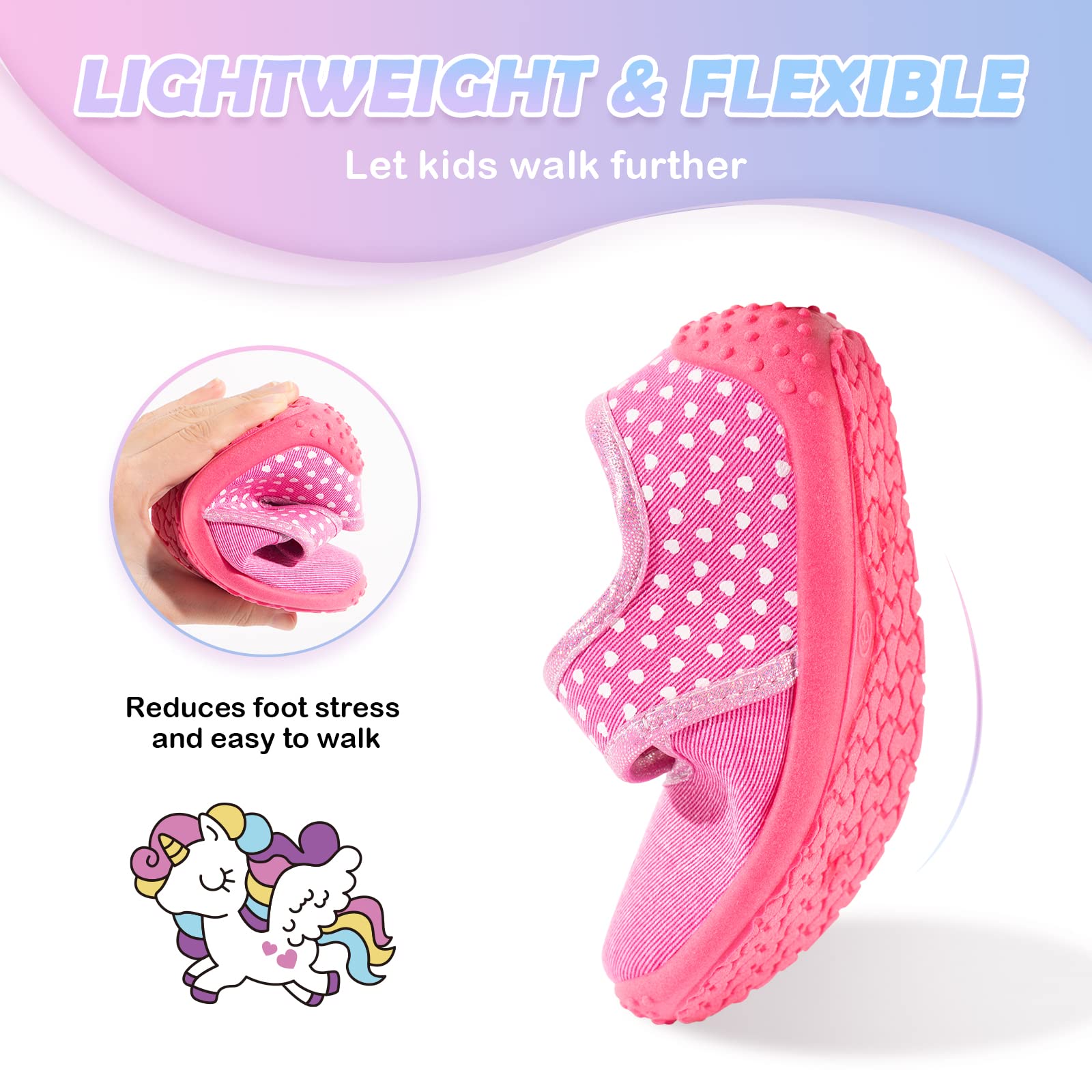 FUNCOO PLUS Enfant en bas âge filles pantoufles enfants été léger maison chaussures enfants anti-dérapant maison intérieur pantoufles