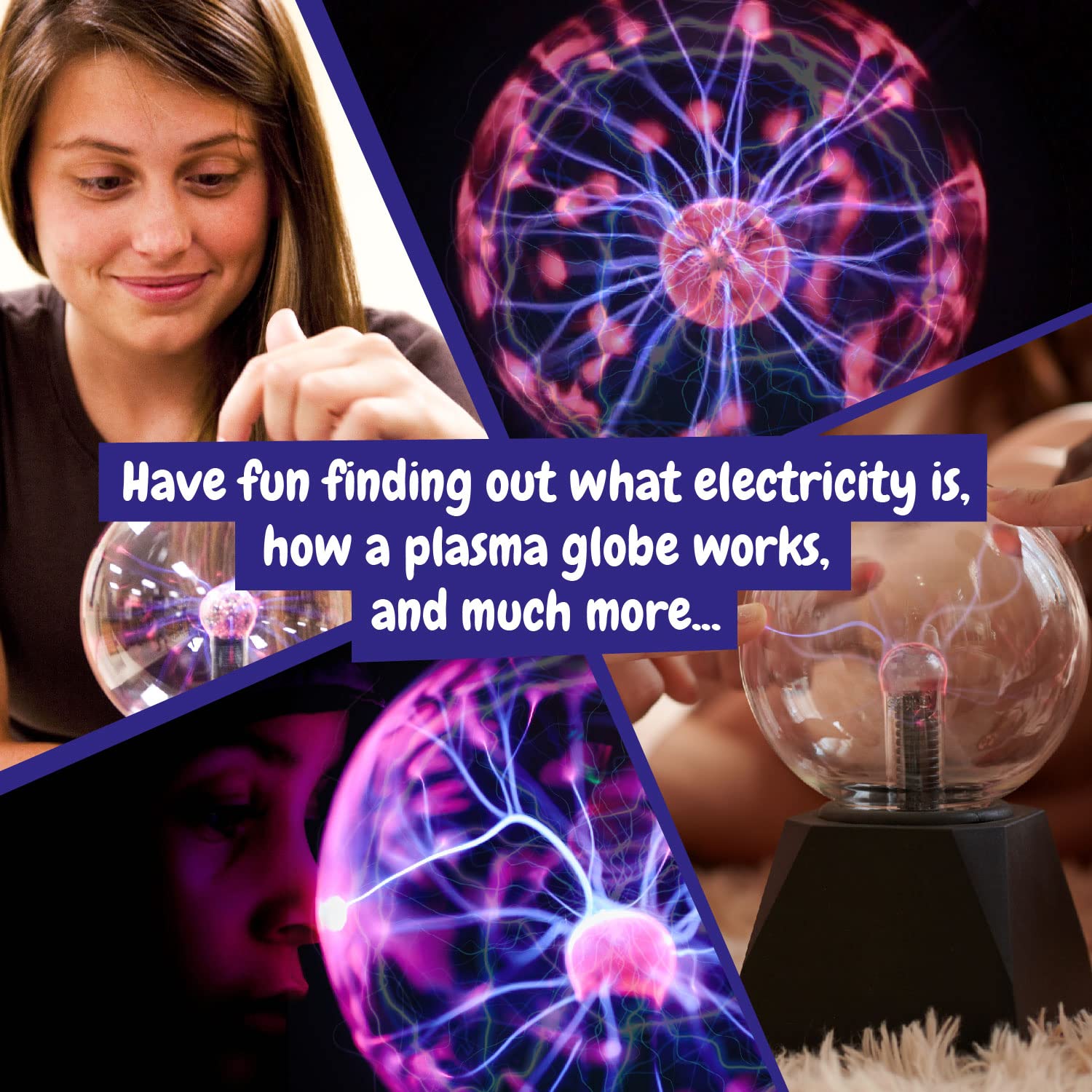 Science4you Sfera al Plasma per Bambini 8+ Anni - Palla Elettrostatica Con Attivazione Tocco e Vocale, Lampada Decorativa - Giocattoli Scientifici