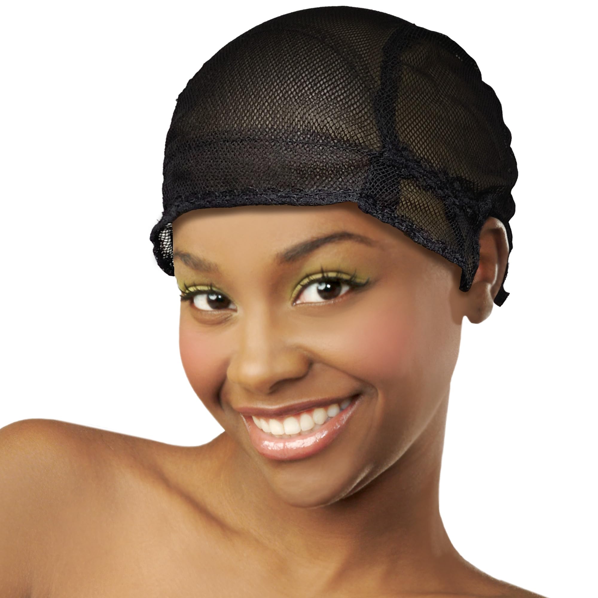 DONNA Deluxe Multi-Use Weaving Cap – Breathable Mesh Wig Cap with Secure Fit, Flexible Dual Net Design, Backside Guard, Comfortable Stretch Cap for Sewing, Styling & Everyday Wear – Black
