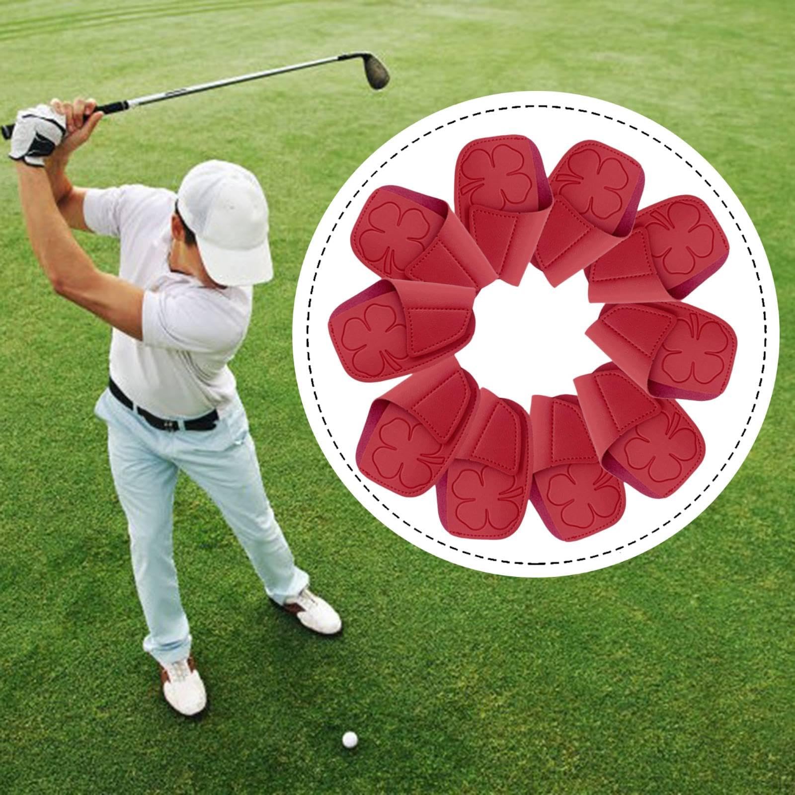 LOVIVER 10 Fundas Protectoras para Palos Golf, Cuero sintético PU, para práctica, Viajes y Juego.