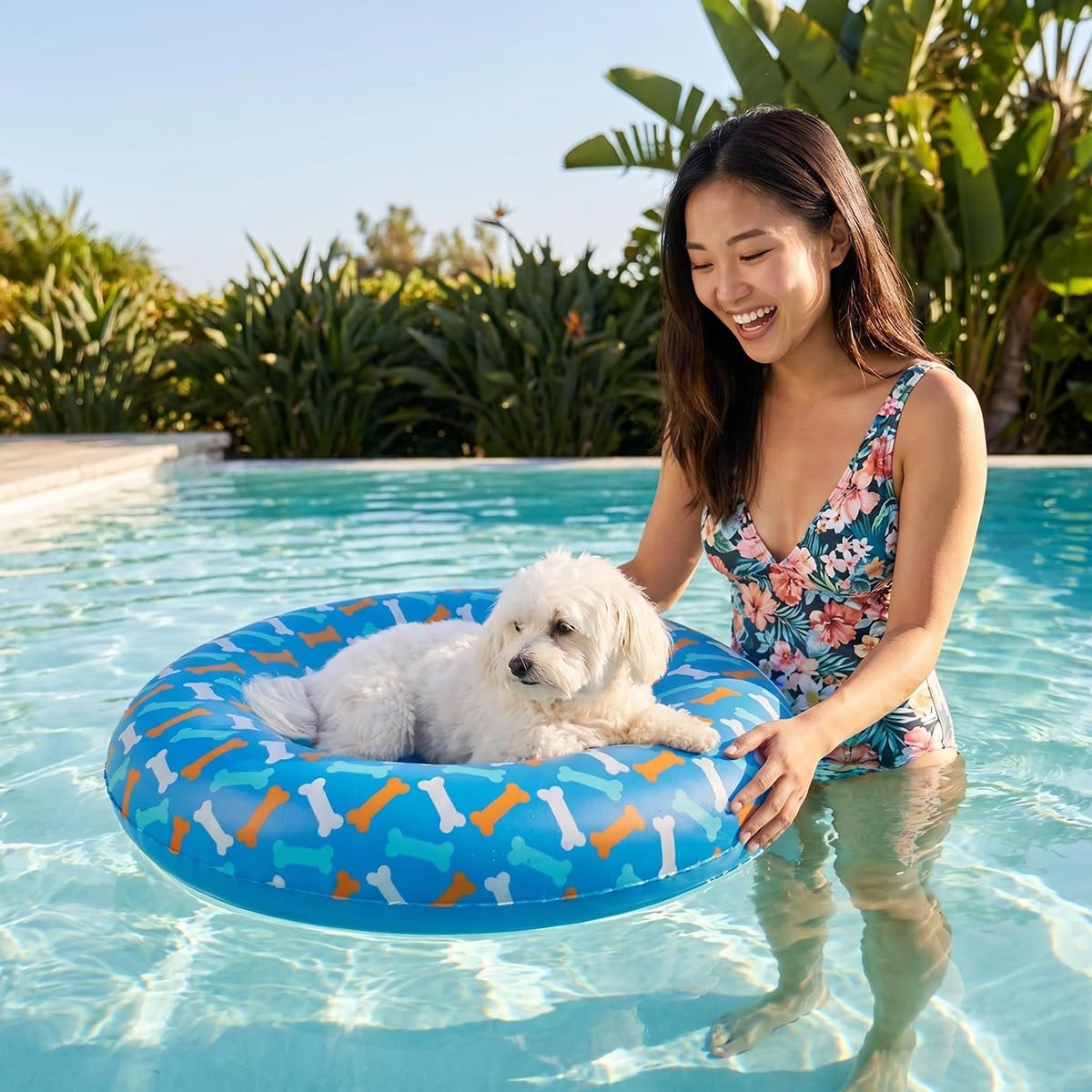 Amazon.co.jp: ペットプール 犬 浮き輪 ペット用フロート 80cm 水遊び