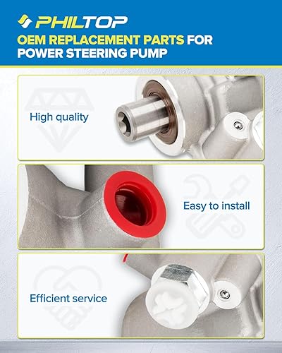 Miniatura 60 de PHILTOP Bomba de dirección asistida 20-806 OE apta para Aveo5 2007 2008, Aveo 2008, bomba de asistencia asistida 96801443, bombas de dirección
