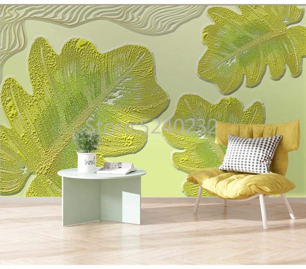 Papier peint mural TV fond de salon WLLLO motif plante moderne