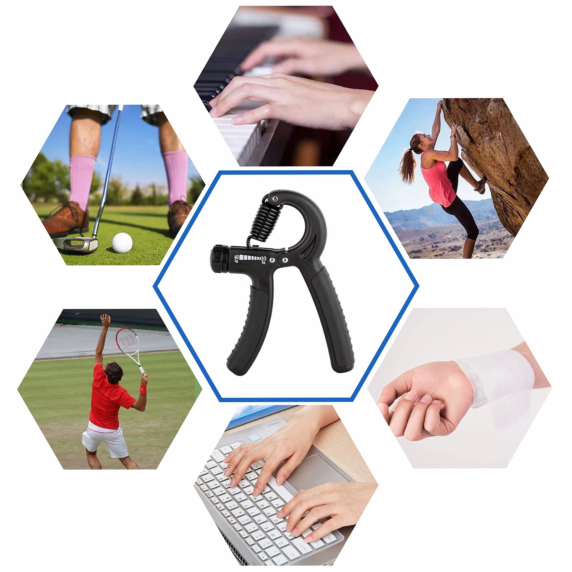 Amazon | steelway ハンドグリップ 筋トレ 調整可 10-40kg負荷