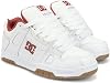 DC Shoes Men's Stag Trainer/Skate Shoe White/Brick Red/Gum Size UK 8