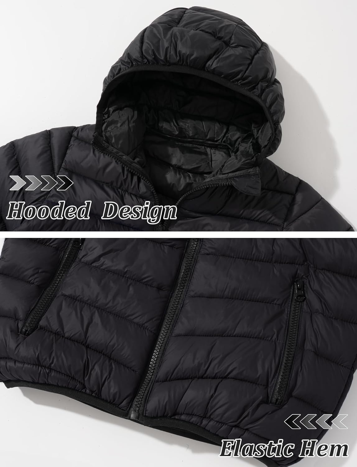 Happy Cherry Toddler Kids Long Sleeve Hood Down Jacket Boys Girls Snow Winter Coat Outerwear Warm Snowsuit