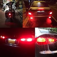 Vista 5 de iBrightstar Bombillas LED BAY15D de 9-30 V extremadamente brillantes 1157 2057 2357 7528 BAY15D de repuesto para luces de freno trasero, rojo