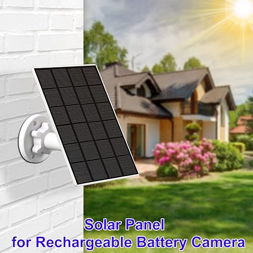 Miniatura 3 de Panel solar compatible con Wyze Cam al aire libre, puerto USB de 5 V 3.5 W, cargador de panel solar compatible con cámara de batería recargable,