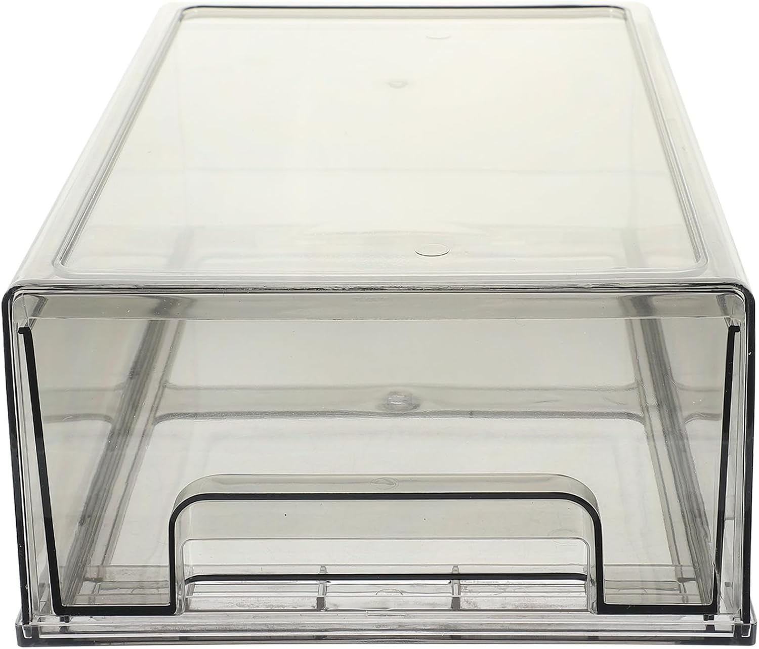 KICHOUSE Fridge Drawer Bin Large Gray Freezer Bin Food Sealing Box Refrigerator Organizer for Home Kitchen Storage