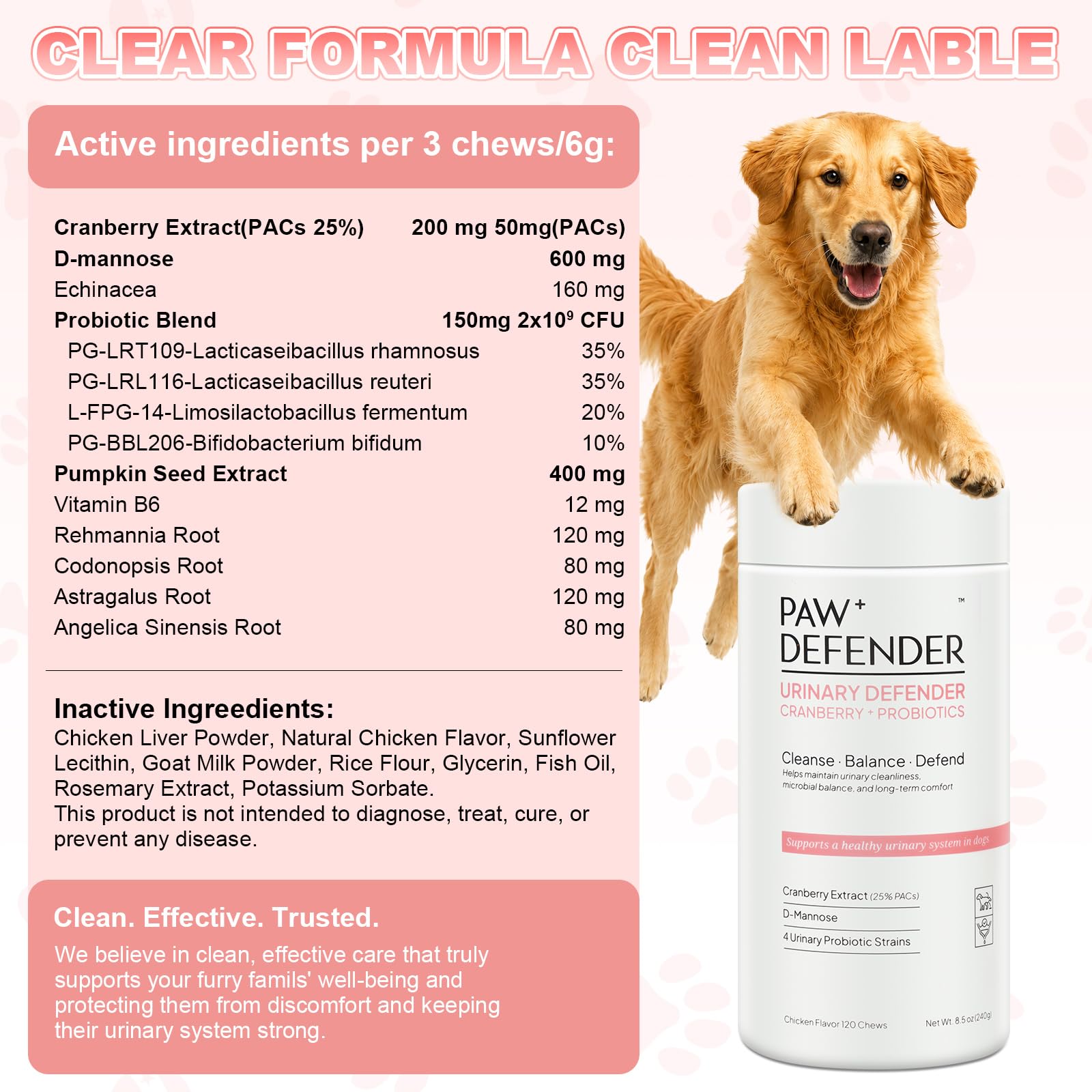Dog UTI Treatment, Cranberry Supplement for Dogs,120 Chew,10 UTI Test Strip — Amazon image 5