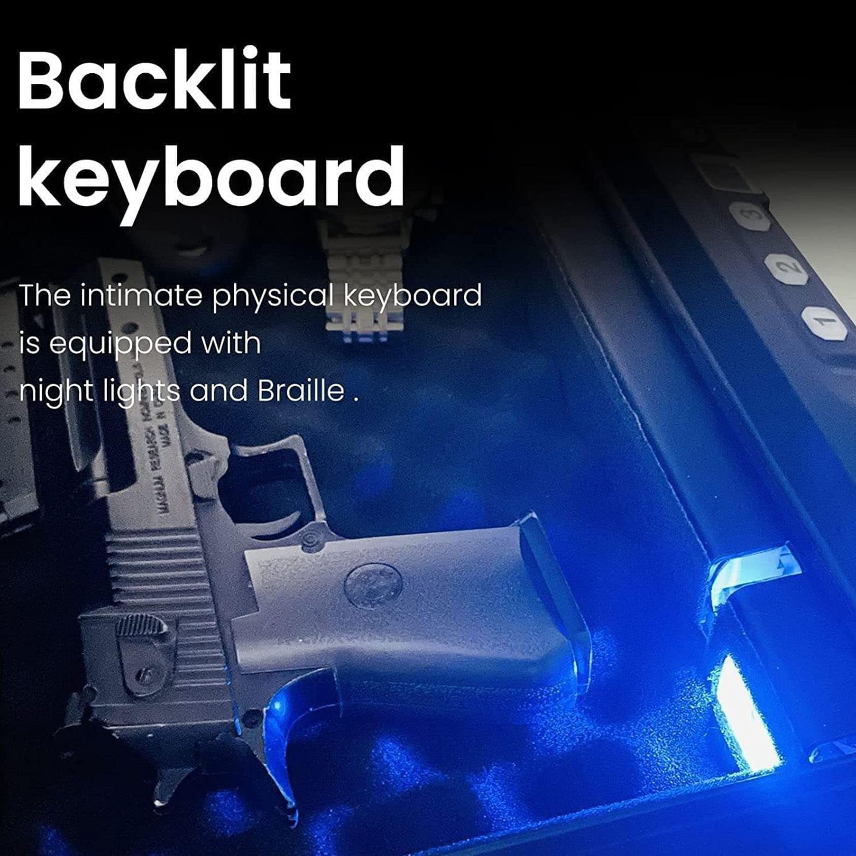 Caja De Seguridad Digital, Caja Fuerte para Pistola, Caja Fuerte Inteligente para Pistola con Huella Digital Biométrica, Bloqueo De Teclado Y 2 Llaves para El Hogar, La Oficina