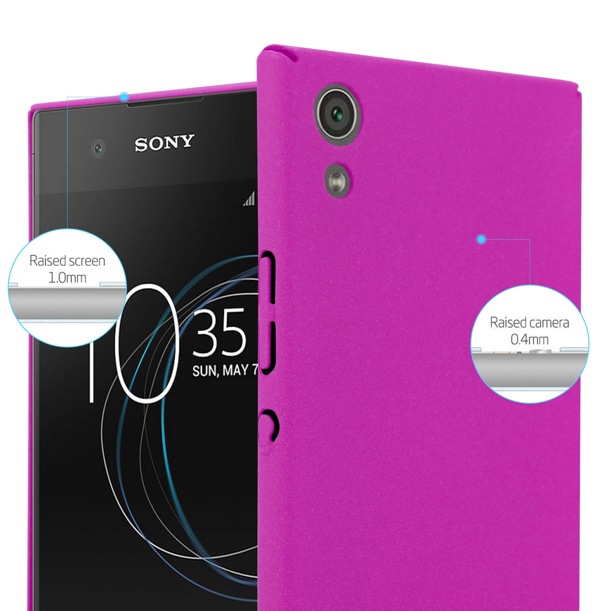 Cadorabo Custodia Morbida In Silicone TPU Per Sony Xperia XA1 Plus - Colore Frost Blu Scuro - Cover Sottile Antiurto 1,2mm