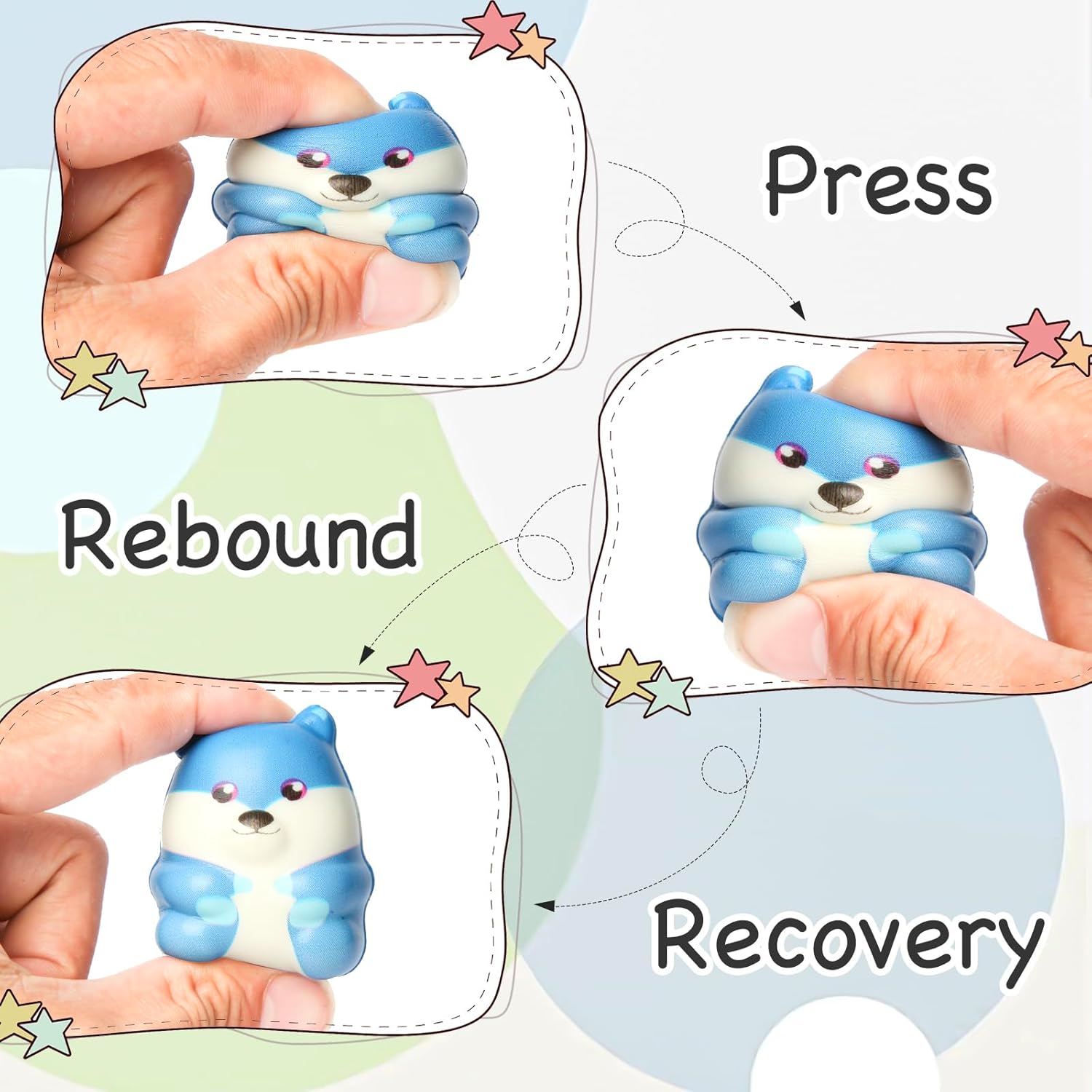 24 Pcs Animal Squishy Toys for Kids, Slow Rising Squeeze Stress Relief Toys, Kawaii Jumbo Squishies Party Favors for Boys Girls Goodie Bag Stuffers, Pinata Stuffers,Carnival Prizes,Classroom Rewards