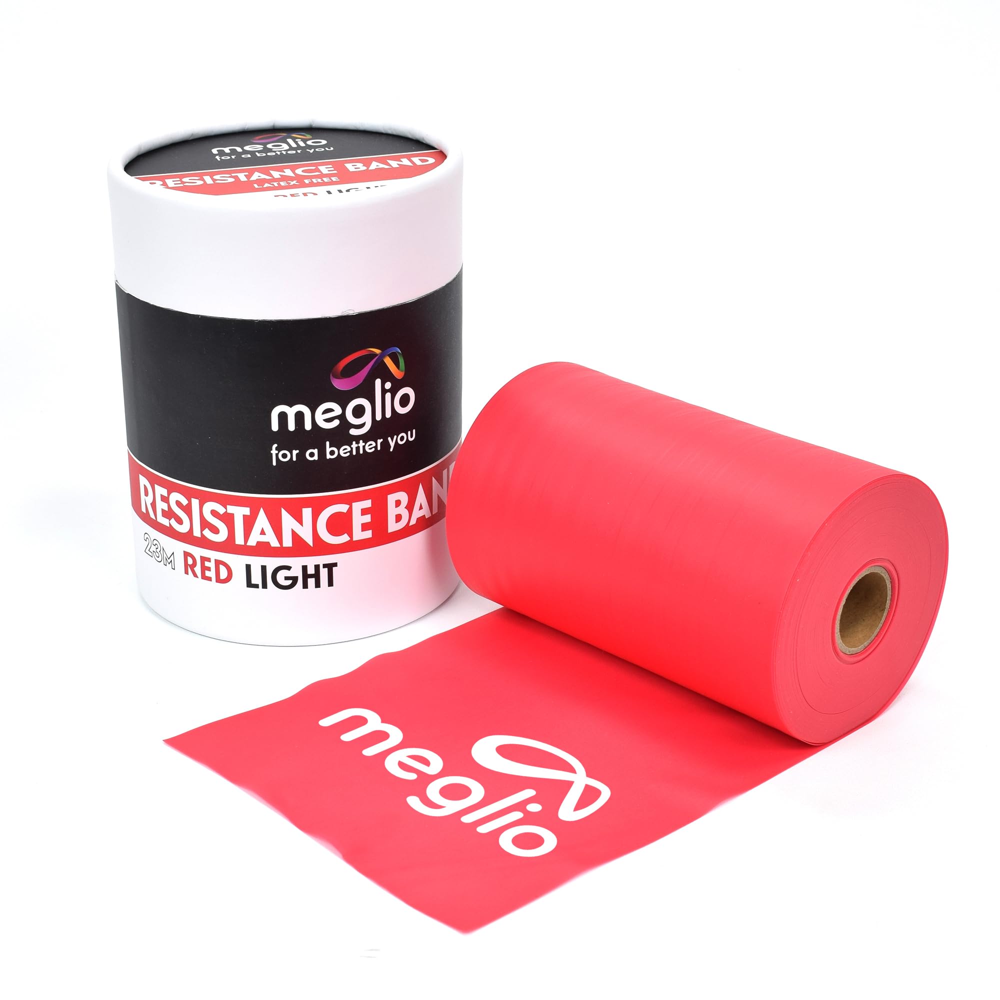 Meglio Rotolo di Fascia di Resistenza - (23 metri) Fasce di Resistenza Senza Lattice per lo Sviluppo Della Forza, Fascia Pilates per il Fitness, Flessibile, Fisioterapia, Fasce per Stretching e Yoga