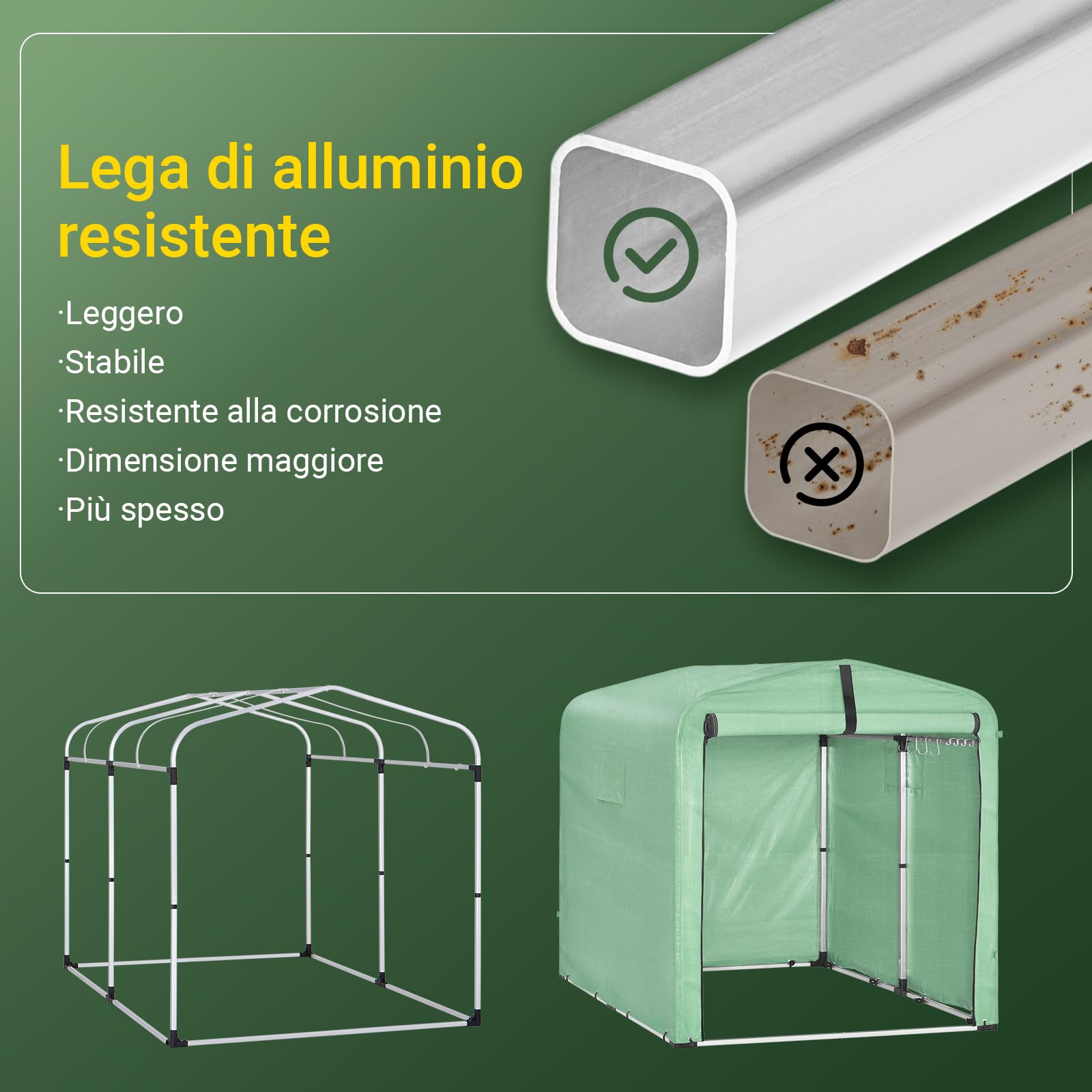 Sobuy Tenda per Bicicletta Impermeabile 159x219x165 cm KLS11-L-GR
