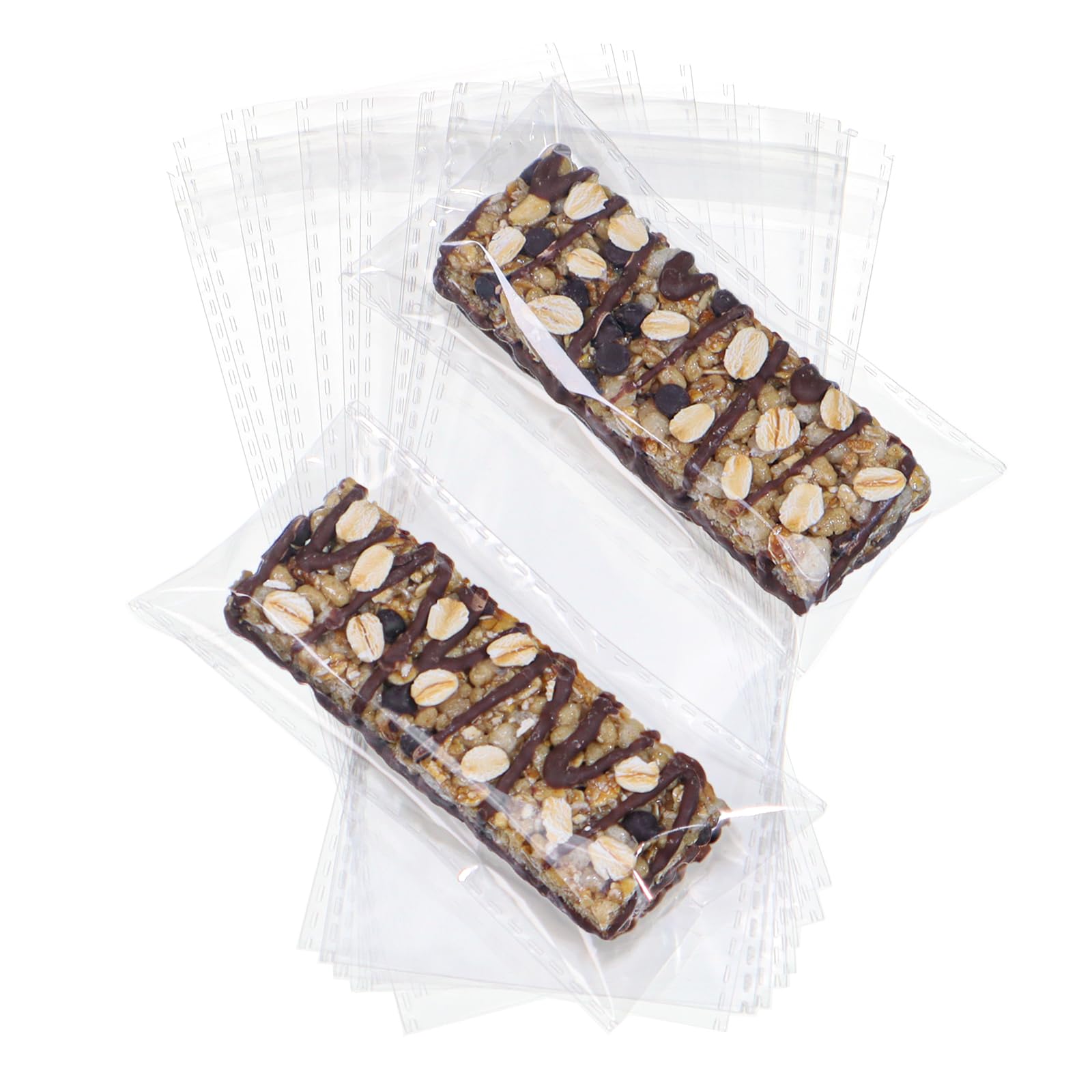 100Pack 3x6Inches Granola Bar Bags Cakesicle Packaging Bags Rice KrispiesTtreats Individually Wrapped Cellophane Packaging for Treat Cereal Bar Cookies Macaron Soap Chocolate Truffle-image-46