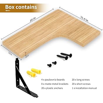 【asimocrafts】 asiglobe_ML4 Amazon.com: ROMGUAR CRAFT Corner Floating Shelves Wall