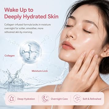 Collagen Night Wrapping Mask, Collagen NightWrapping Peel-Off Mask,2.53 Fl