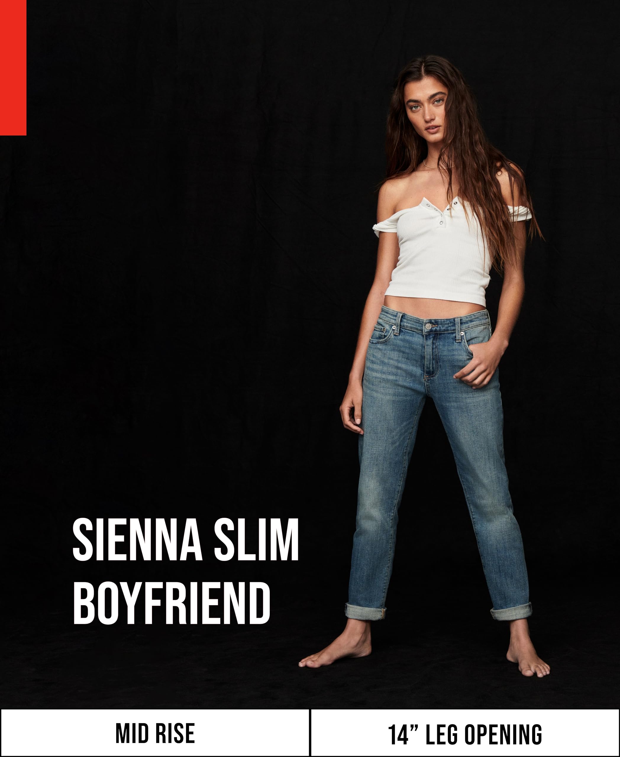 Lucky Brand Damski dżinsy Mid Rise Sienna dla chłopców