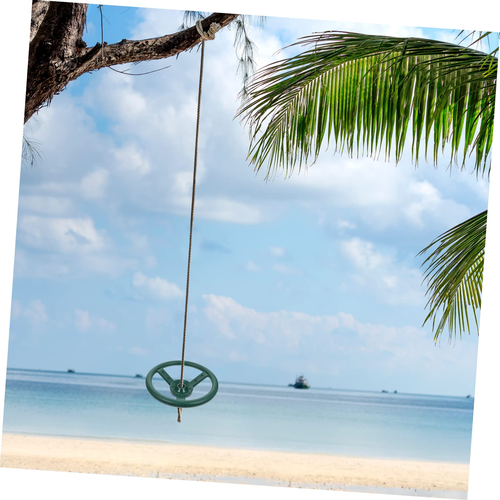 SUPVOX Swing Steering Wheel Interactive Plaything for Outdoor Fun Large Round Swing Disk Accessory for Backyard Playground Material