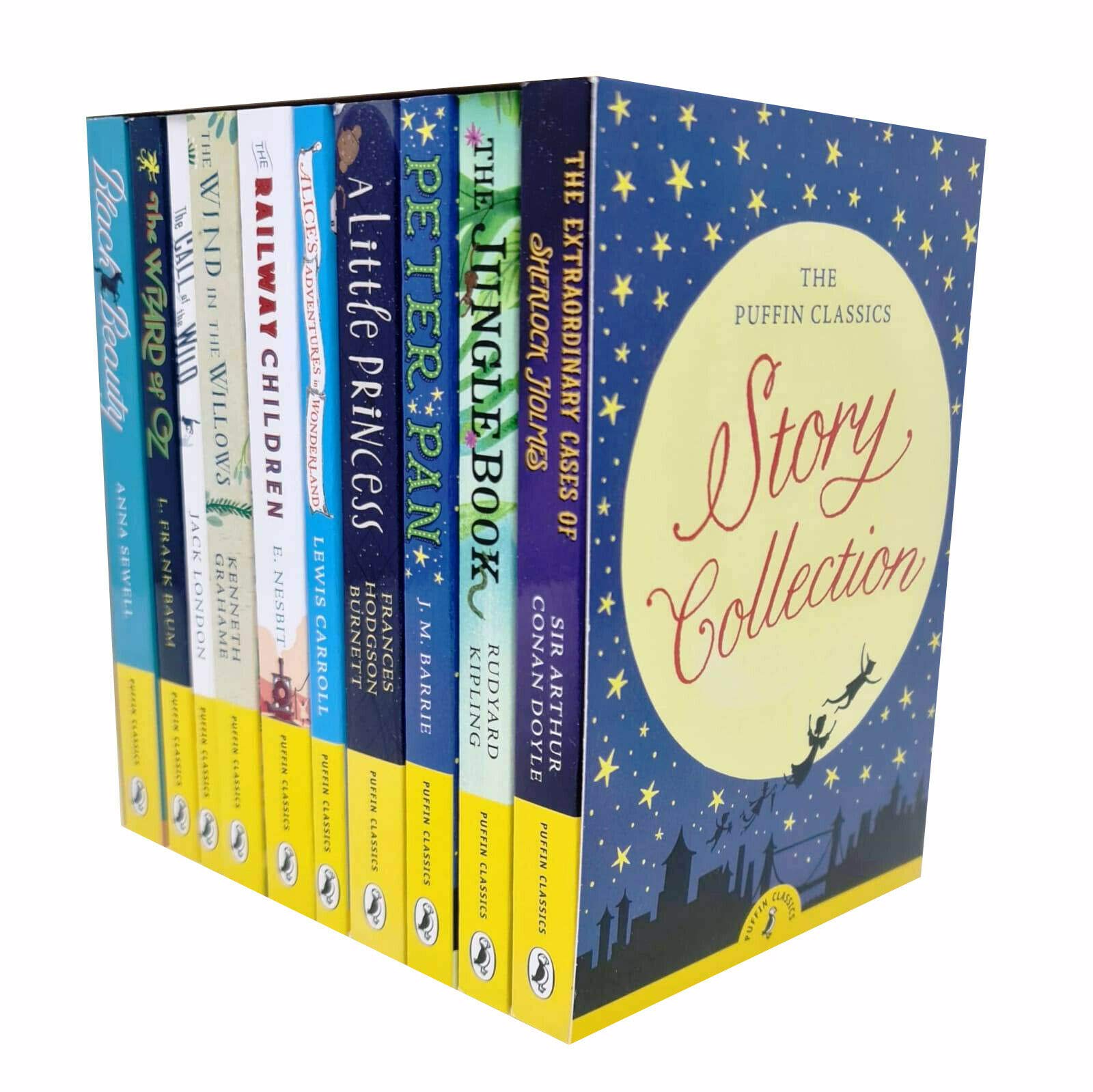 The Puffin Classics Story Collection 10 Books Set (The Extraordinary cases of Sherlock Holmes, jungle book, Peter Pan, A Little Princess, Alice's adventures Wonderland, More...) Paperback – 10 Feb. 2022