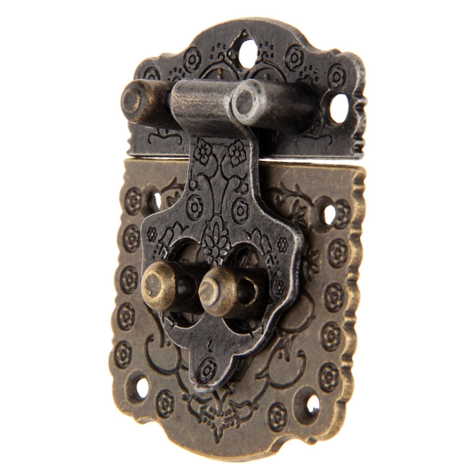 NVSFZGIYG Latch Hasp Antique Bronze Iron Decorative Hook Wooden Box Lock Padlock case Buckle Hardware