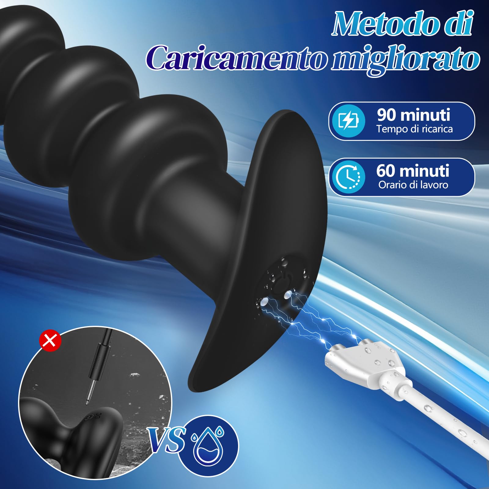 Plug Anale-Dilatatore Donna- Plug Anale Vibratoreper Donna Professionale Telecomando, Sex Toys Anali Dildo con 10 Modalità di Vibrazione Sextoysdonna Massaggiatore Prostatico Uomo