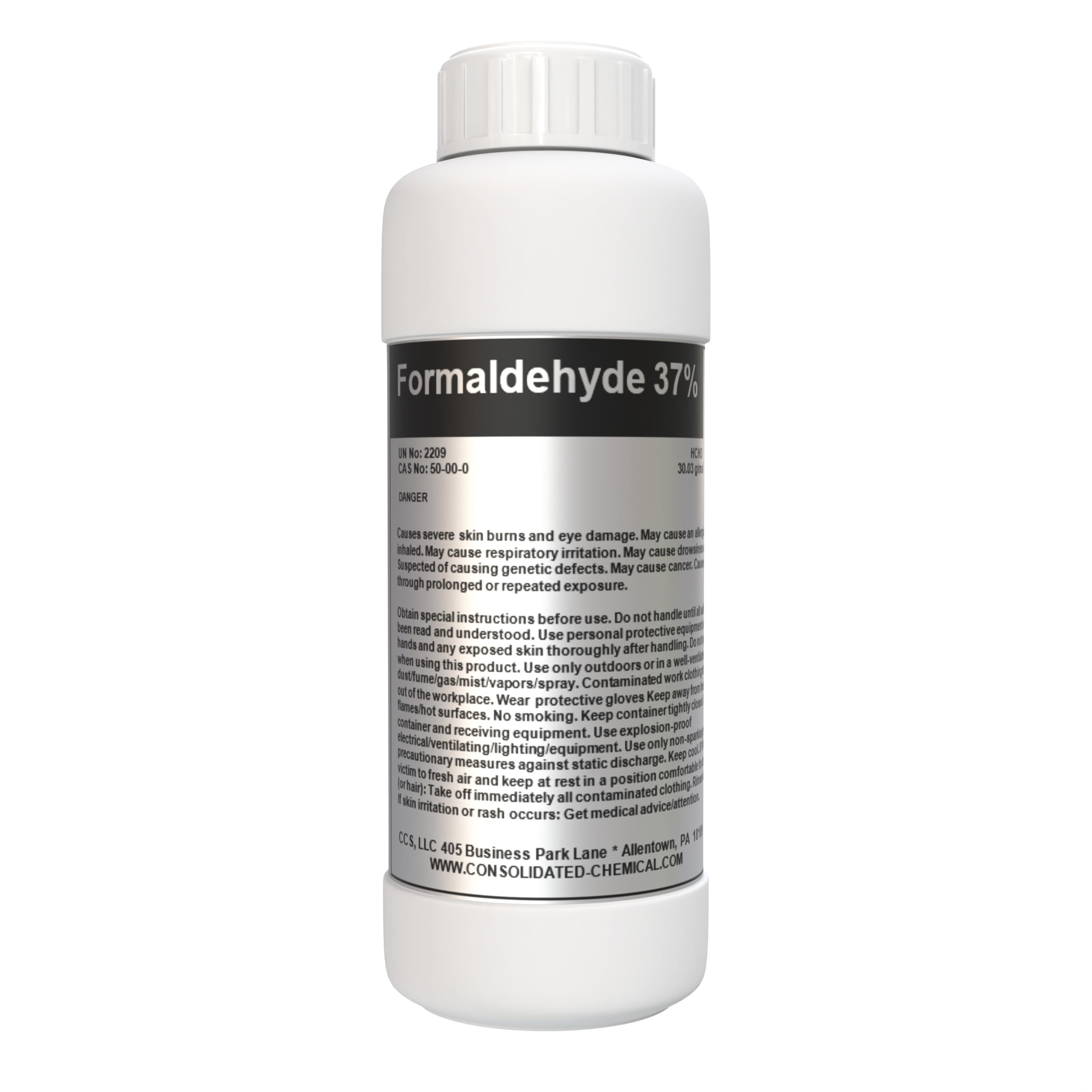 CCS CONSOLIDATED CHEMICAL & SOLVENTS Formaldehyde 37% High Purity 100ml (3.3 Fl Oz)