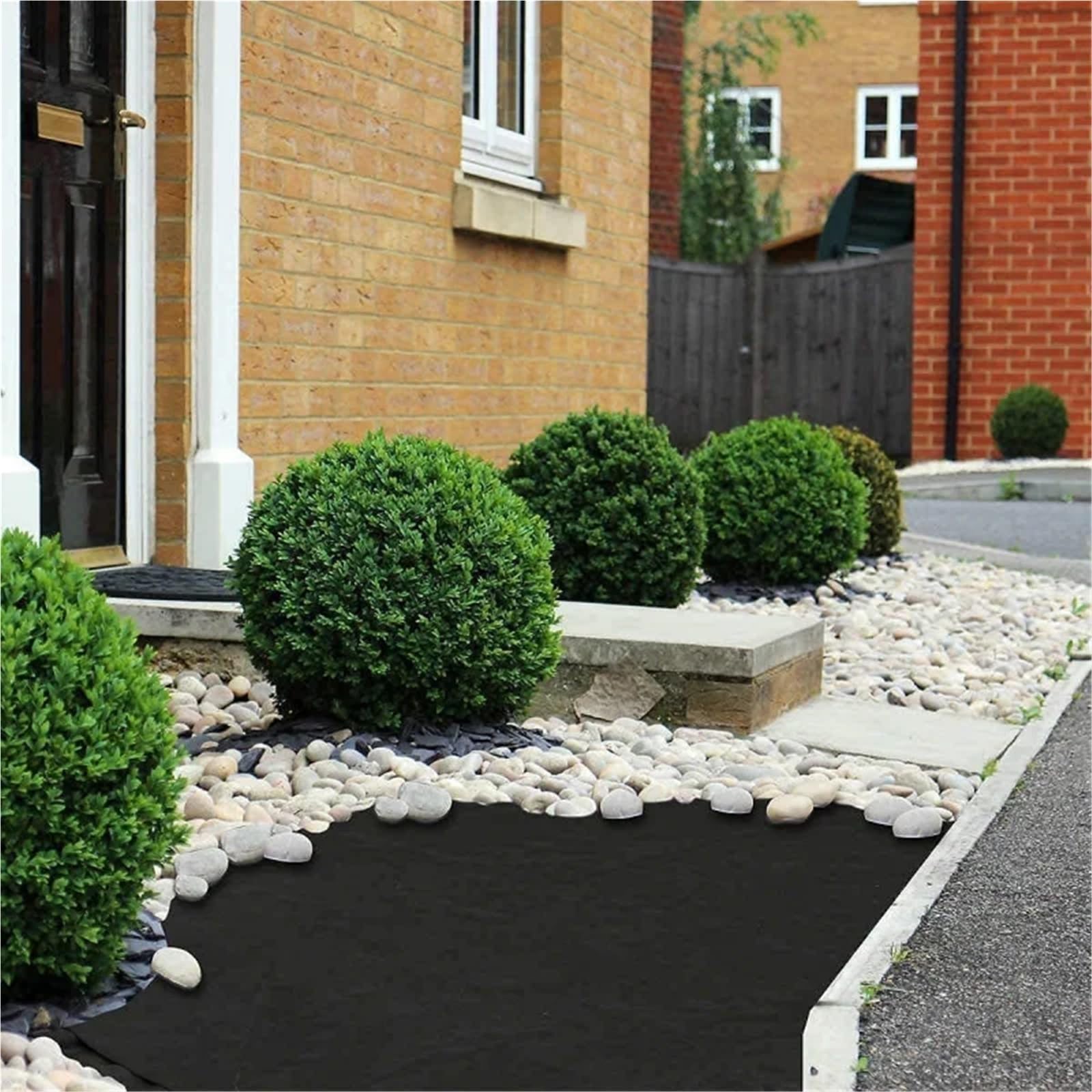 Telo Pacciamatura Tessuto barriera Anti-Erbacce da Giardino in Tessuto Non Nero Resistente for Prato e permeabilità all'Acqua di Controllo | 80CMX1000CM