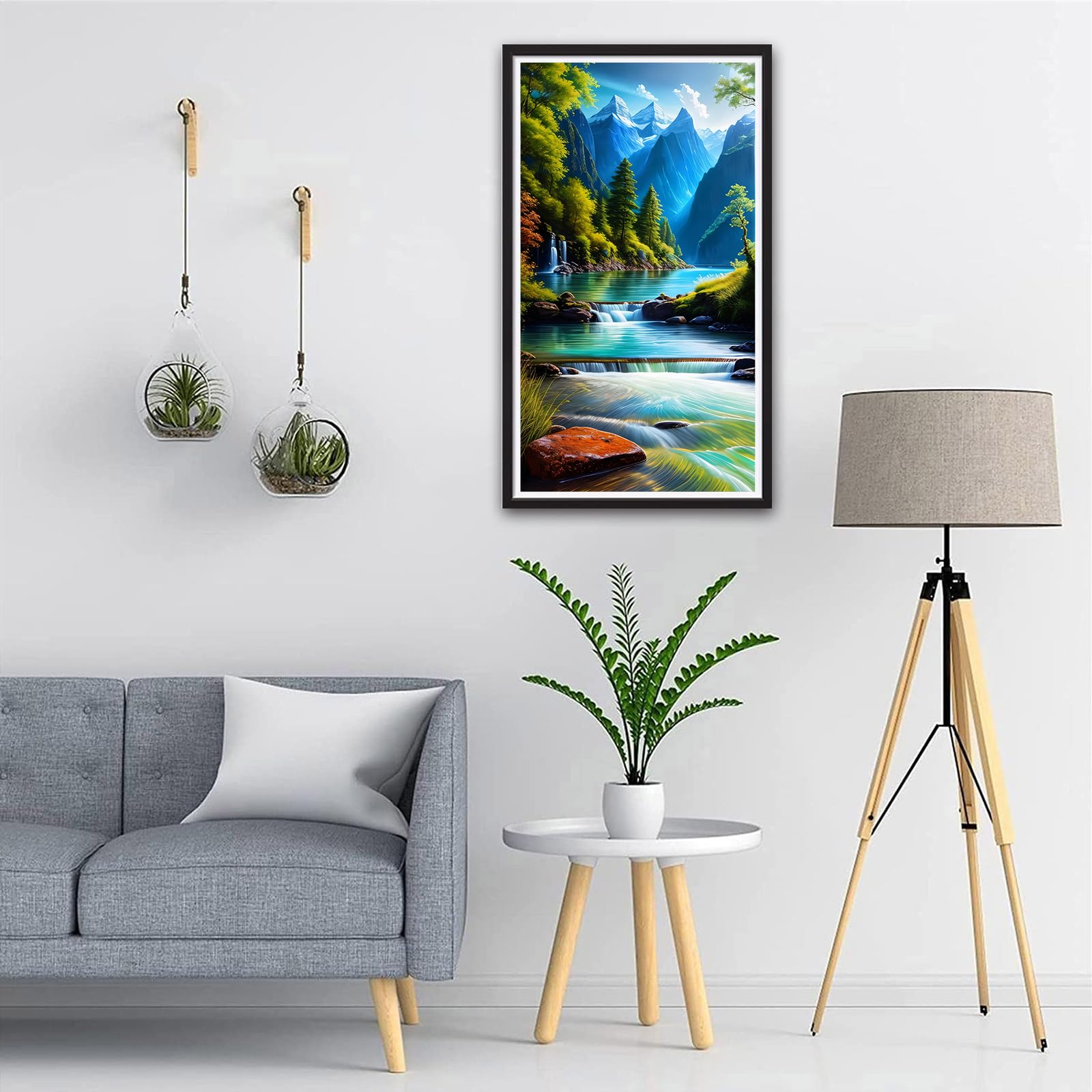 ZHUMUTO Diamond Painting Volwassenen Groot Formaat,40x70cm Bloemen B