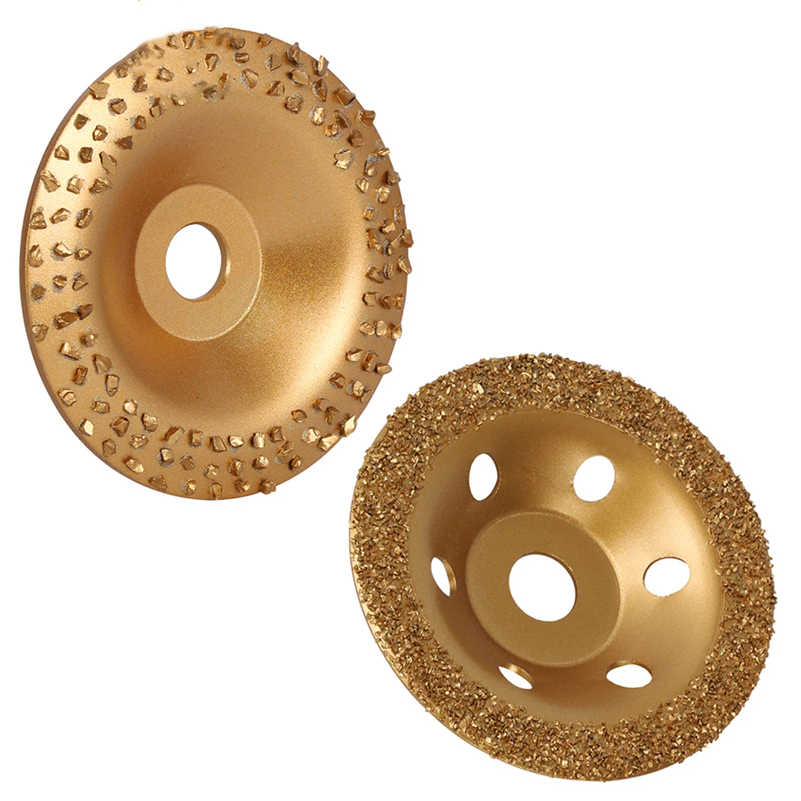 2 pezzi 5 "/ 125 mm x 22mm Disco Smerigliatrice Mola a tazza diamantata diamantato adatto per lucidare pietra, pneumatici e gomma angolare disco cemento armato servizio pesante