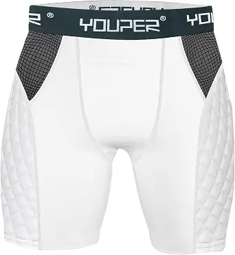 Youper Youth Elite Compression Padded Sliding Shorts with Cup Pocket for Baseball and Football