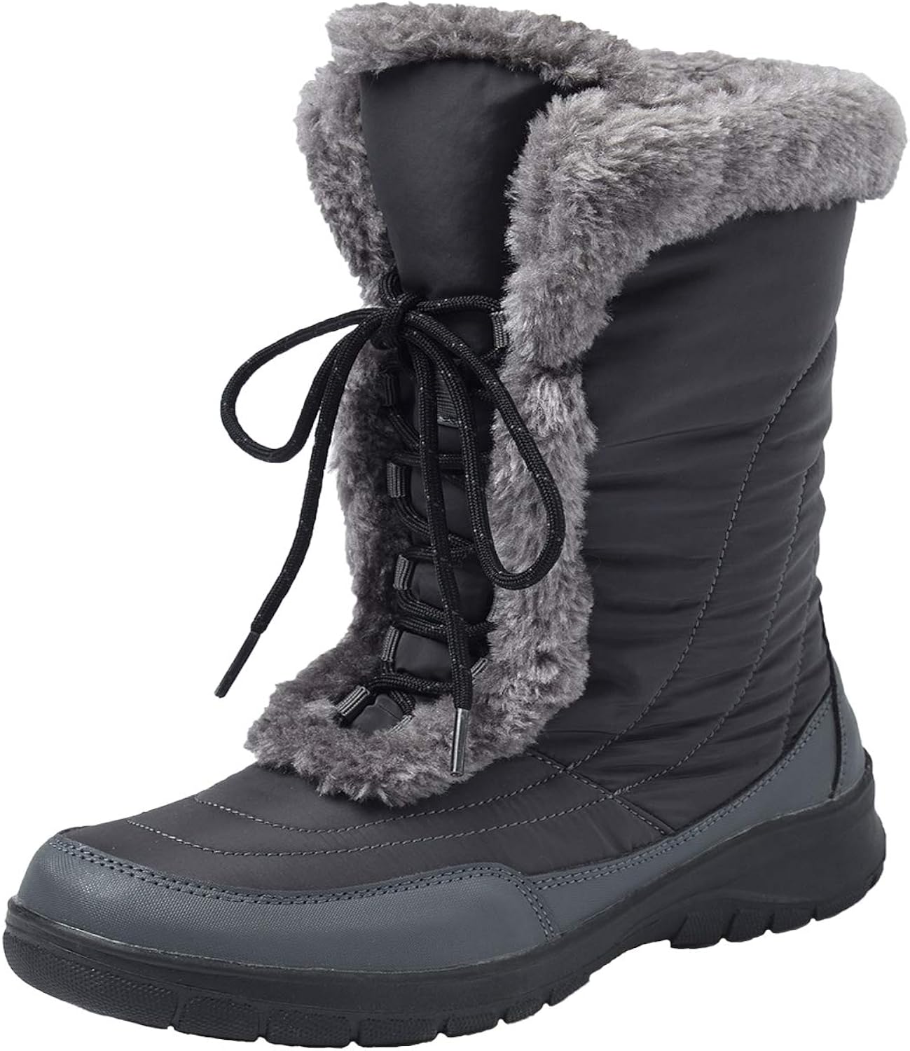 Bottes De Neige Quechua Femme – Noir – Taille 37 (UK 4) – Zippées – Imperméables