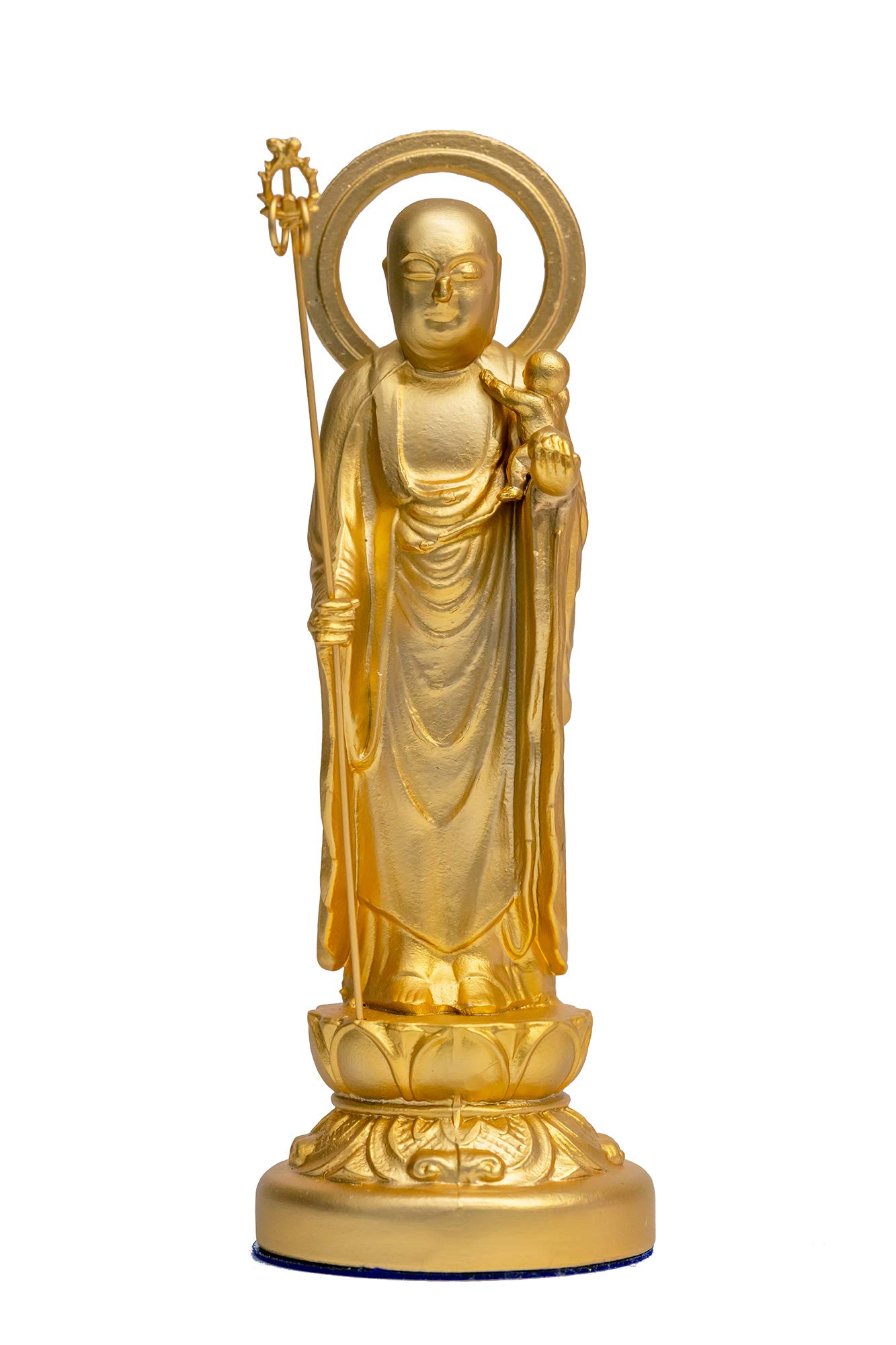 Amazon｜仏像 子安地蔵菩薩 15.5cm(金メッキ/24金) 仏師：牧田秀雲