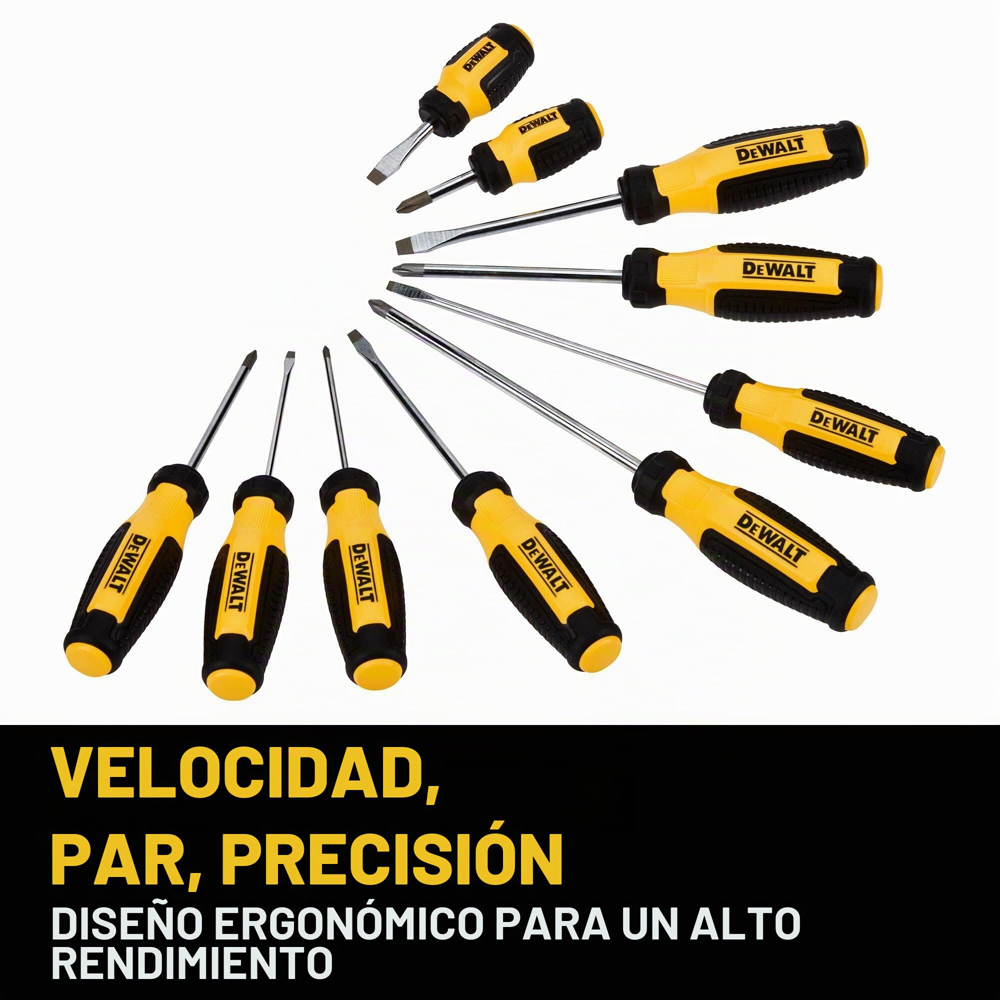 DEWALT DWHT65201 - Juego de destornilladores de barra fija (10 unidades)