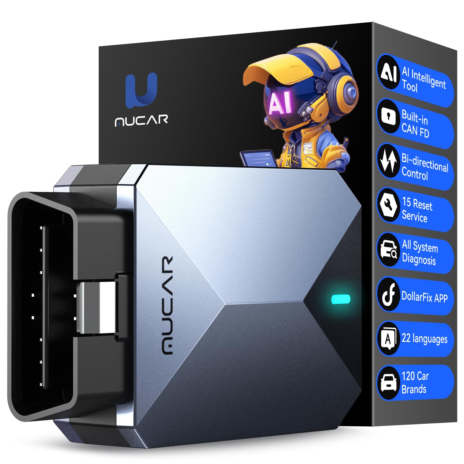 MUCAR AI-Assisted OBD2 Scanner Bluetooth