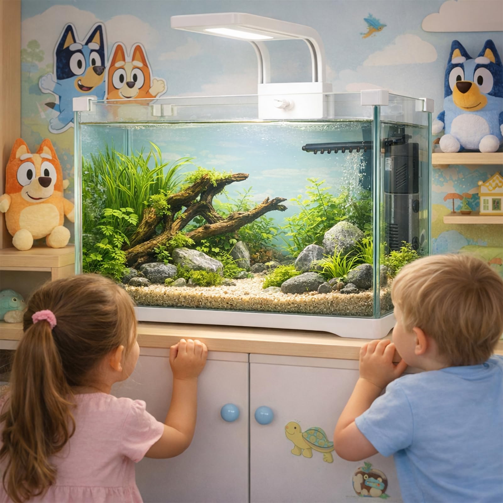 Kruger Meier Shrimp!One Pro 50 Aquarium Komplettset 25L – Nano Aquarium mit LED Beleuchtung und Innenfilter für Garnelen & Fische